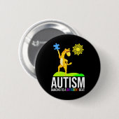 自閉症踊りへ違うビートおもしろい認識度G 缶バッジ (正面&裏面)