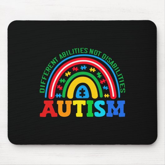 自閉症違う能障害ではない自閉症 マウスパッド (正面)