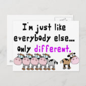 自閉症違う ポストカード (正面/裏面)