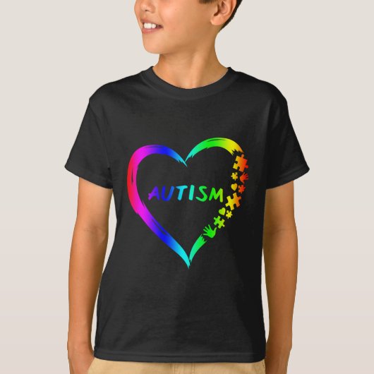 自閉症障害認識度月サポート Tシャツ (正面)