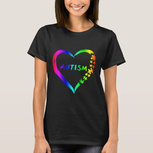自閉症障害認識度月サポート Tシャツ (正面)