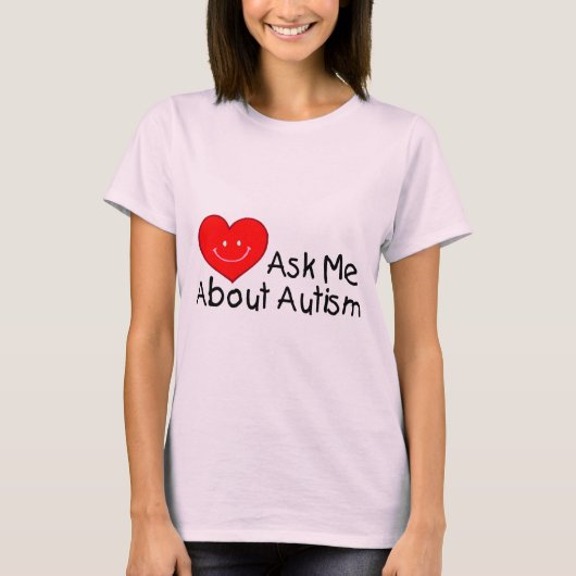 自閉症頼(ハート)について Tシャツ (正面)