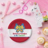 自閉症7インチ紙プレート ペーパープレート (パーティー)