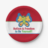 自閉症7インチ紙プレート ペーパープレート (正面)