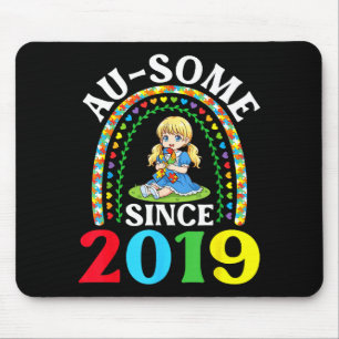 自閉症 すばらしい オサム 2019年啓発 7歳の誕生日 マウスパッド