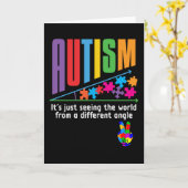 自閉症、それはただ世界を異なる角度から見るということ カード (黄色い花)