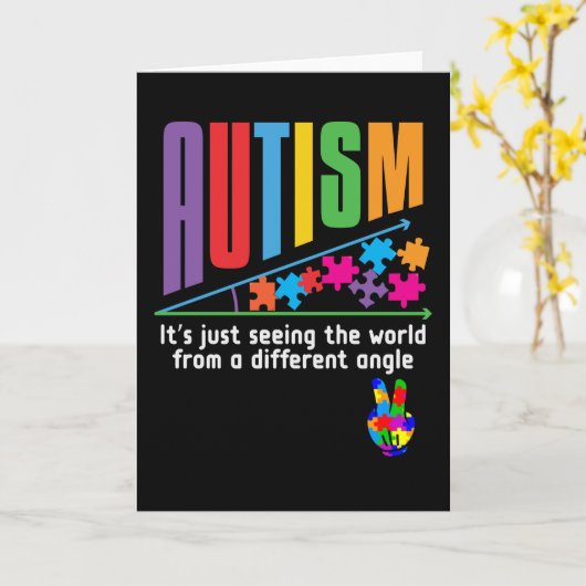 自閉症、それはただ世界を異なる角度から見るということ カード (黄色い花)