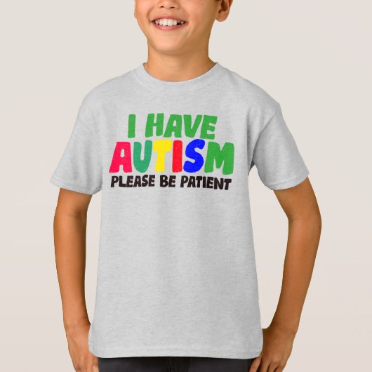 自閉症 – キッズベーシックTシャツ Tシャツ (正面)