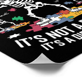 自閉症 – スケルトン自閉症キッズ ポスター (角)