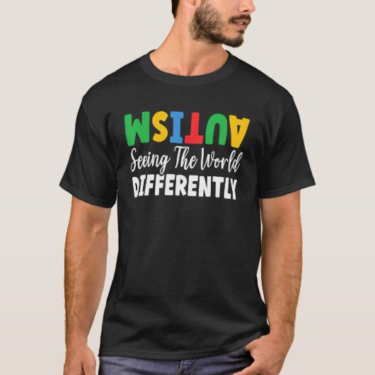 自閉症 スペクトラム障害(ASD) 自閉症の世界観 Tシャツ (正面)