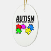 自閉症 セラミックオーナメント (左)