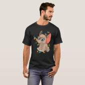 自閉症 ゾウ 眼鏡 アウェアネス ママ キッズ 自閉症 Tシャツ (正面フル)
