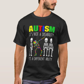 自閉症 ダビング骸骨 違う才能 面白い Tシャツ