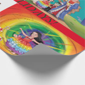 自閉症:ハッピーキングダムラッピング紙 ラッピングペーパー (角)