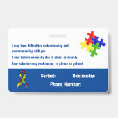 自閉症 バッジ (裏面)