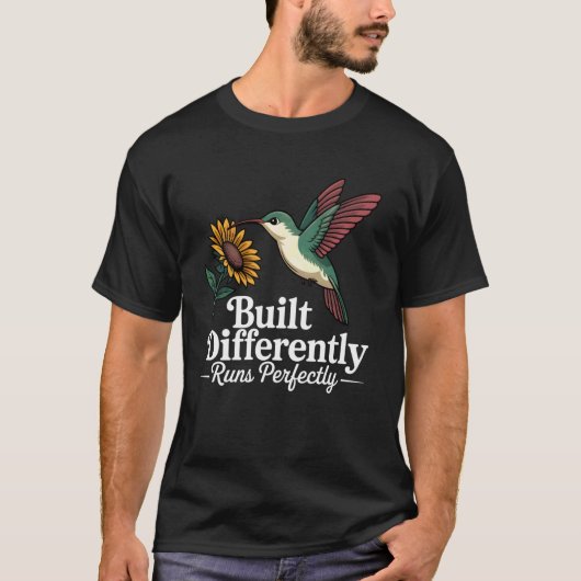 自閉症 ヒマワリ 異なる構築 完璧に動く Tシャツ (正面)