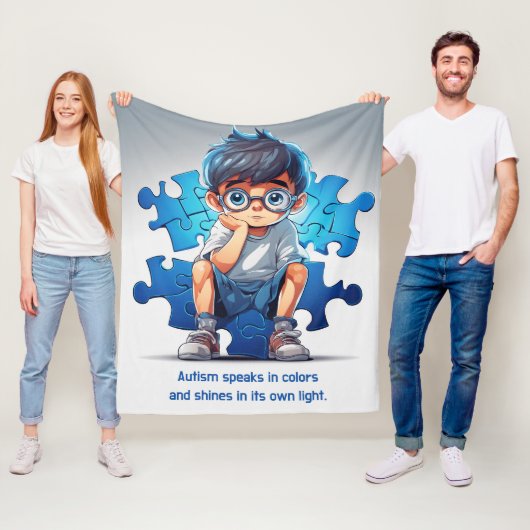 自閉症 フリースブランケット (インサイチュ)