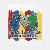 自閉症 – フリースブランケット, 50"x60" フリースブランケット (正面)