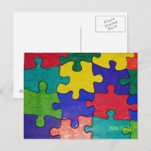 自閉症 ポストカード (正面/裏面)