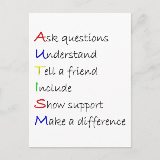 自閉症 ポストカード (正面)