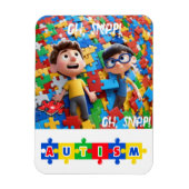 自閉症 マグネット (縦)