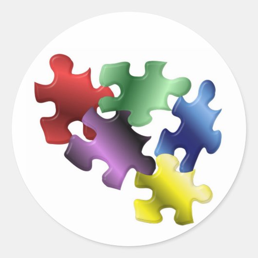 自閉症 ラウンドシール (正面)