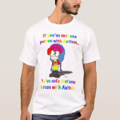 自閉症:万人に合うサイズはないという認識を広めるTシャツ Tシャツ (正面)