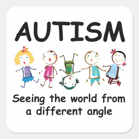 自閉症…世界を角度から見違うる スクエアシール (正面)