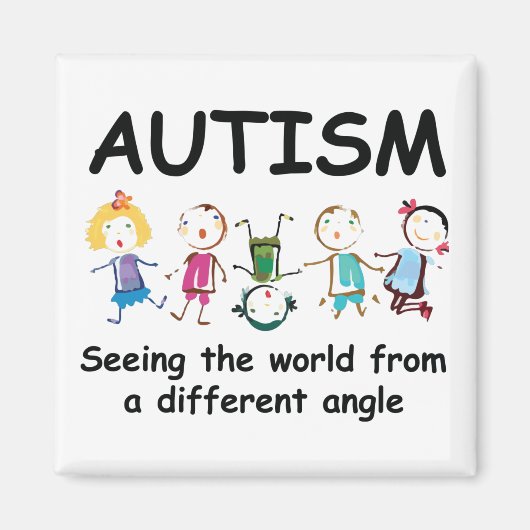 自閉症…世界を角度から見違うる マグネット (正面)
