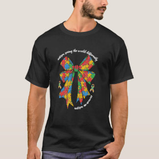 自閉症 世界を違った視点で見る 認識向上 コク Tシャツ