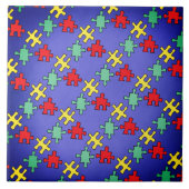 自閉症 – 保このデザインまたは独自の作成 タイル (正面)