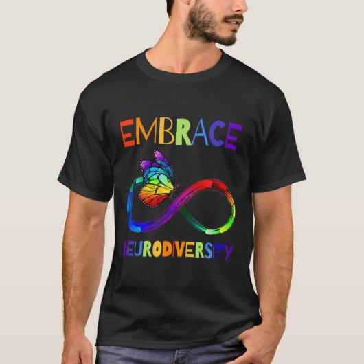 自閉症 受容 Tシャツ 無限大記号 (正面)