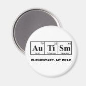 自閉症、周期表要素&シャーロックホームズ マグネット (正面/裏面)