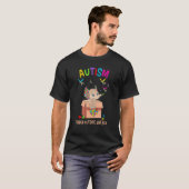 自閉症 外側の箱で考える かわいい象 パズルのピース Tシャツ (正面フル)