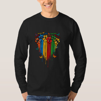 自閉症 引用文 蝶 自閉症啓発 Tシャツ