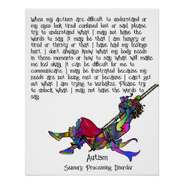 自閉症：感覚処理障害ポスター（女の子） ポスター