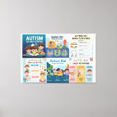 自閉症 – 日々の活動図 キャンバスプリント (正面)