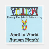 自閉症 – 標準昼食会 スタンダードランチョンナプキン (正面)