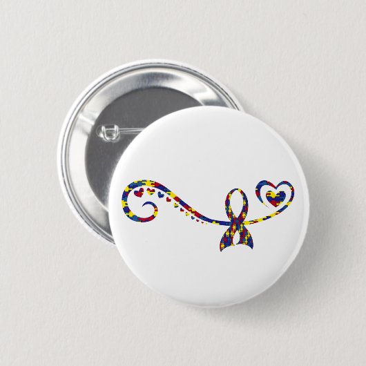 自閉症 缶バッジ (正面&裏面)