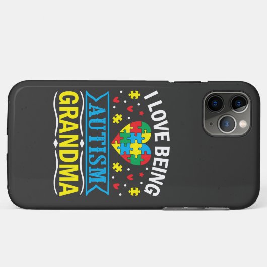 自閉症、自閉症おばあちゃん誇りを持ったに関する認識度を上げる Case-Mate iPhoneケース (裏面(横))