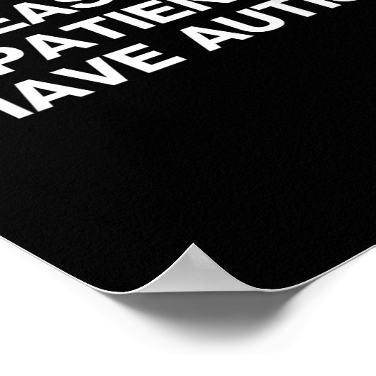 自閉症、自閉症の私は我慢して下さい ポスター (角)