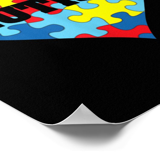 自閉症 – 自閉症意識シャツ2020 ポスター (角)