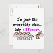 自閉症 違う ポストカード (正面/裏面)