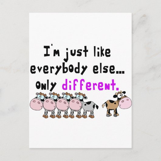 自閉症 違う ポストカード (正面)