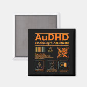 自閉症+ADHD 定義 神経多様性啓発 グラフィック マグネット (正面/裏面)