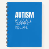 自閉症。 advocate.support.include Notebook&Journal ノートブック (正面)