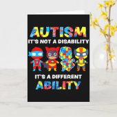 自閉症 awareness その違う能力 面白いよ カード (黄色い花)