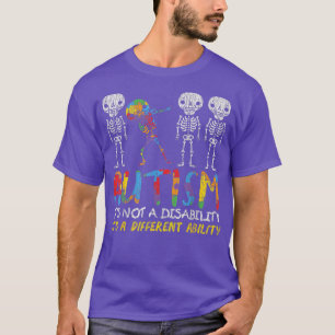 自閉症 awareness スケルトン ダブ 自閉症 tシャツ