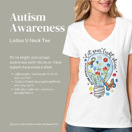 自閉症 Awareness - 光を輝かせよう Tシャツ