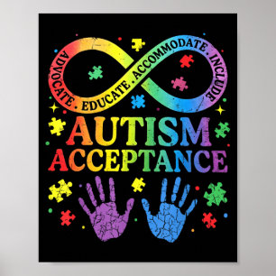 自閉症 awareness 受容 Tシャツ 無限大シンボル ポスター